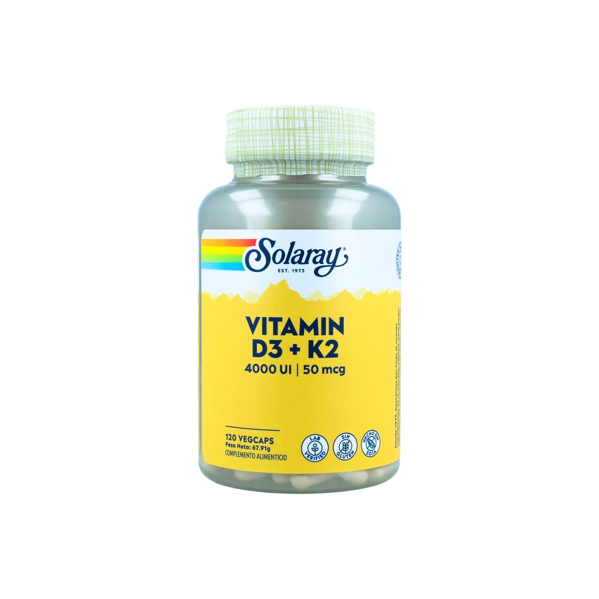 Solaray Vitamina d3 & k2 (mk7) 60caps