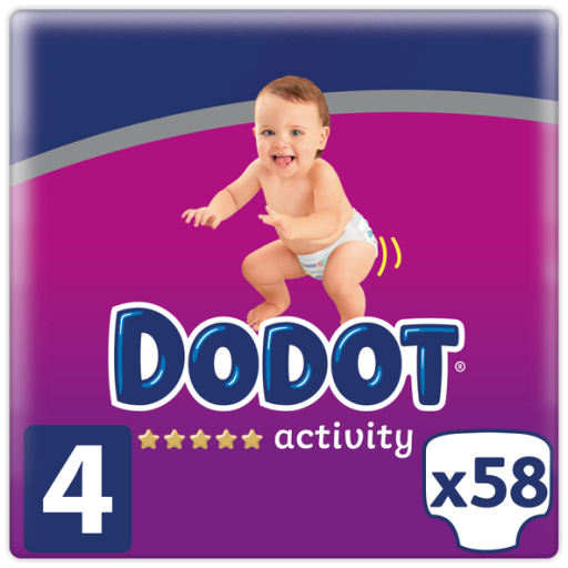 Dodot Activity pañales bebé Talla 4 (9-14 kg) 58u