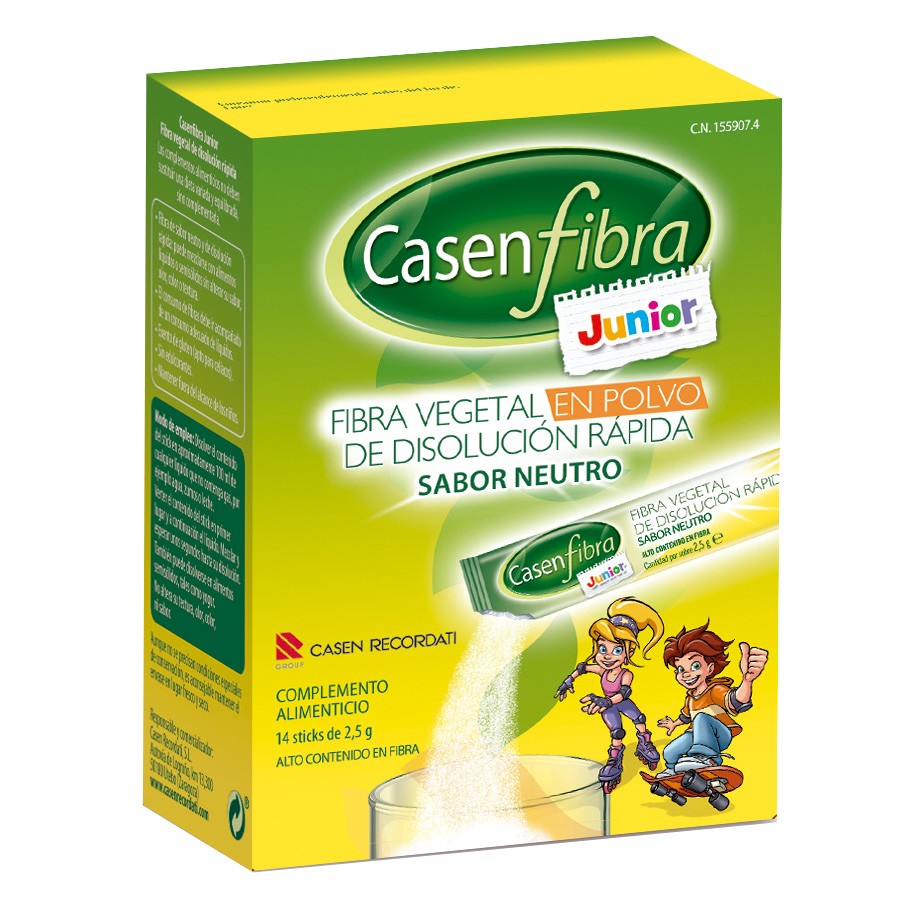 CasenFibra Junior Fibra Vegetal Polvo Sabor Neutro 14 sticks