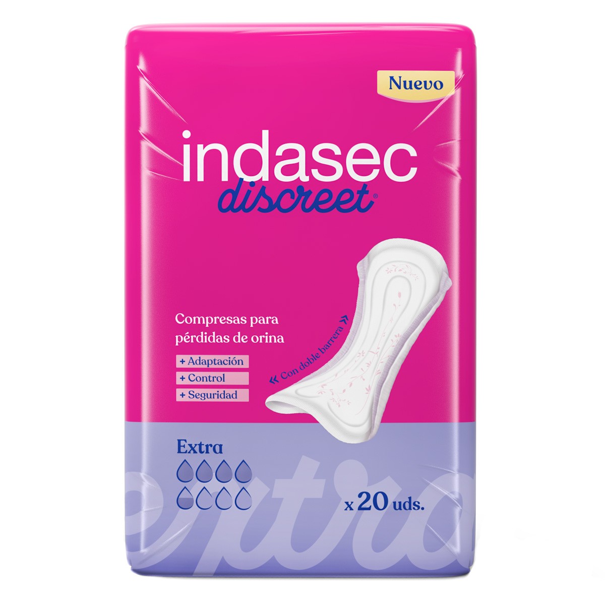 Indasec discreet extra 20 unidades