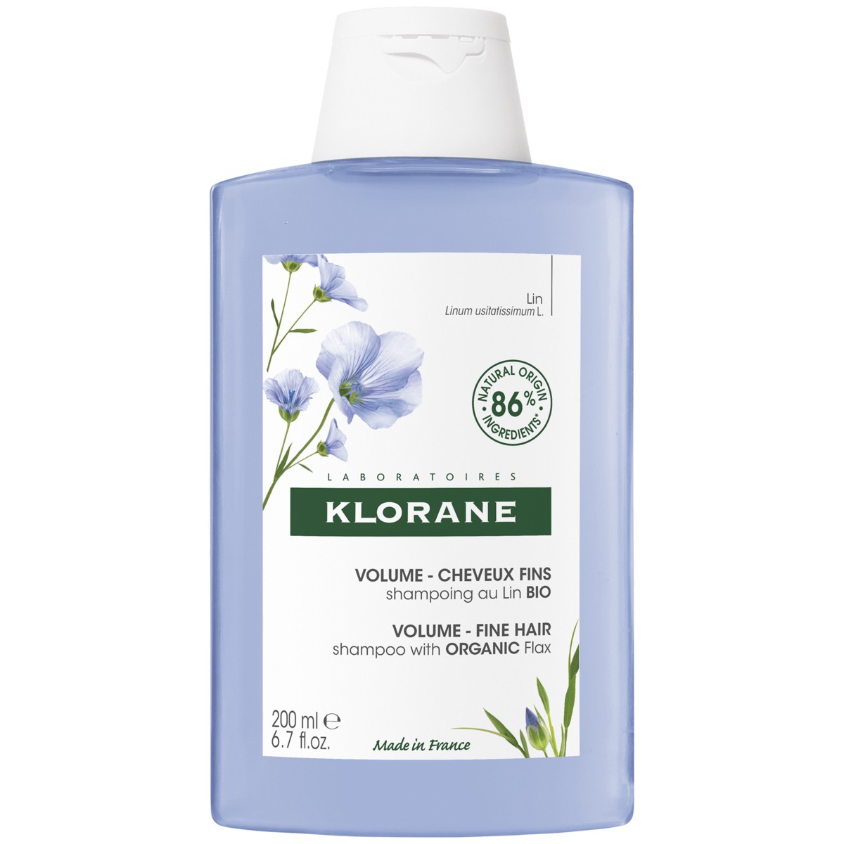 Klorane champú a las fibras de lino 200ml