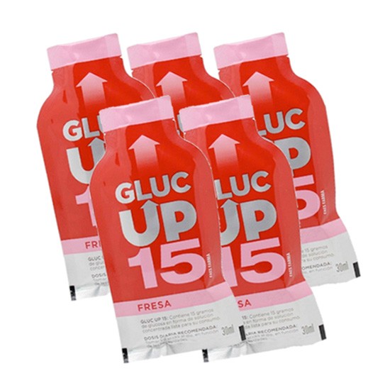 GLUC UP FRESA 15 GR X 5 STICKS DE 30 ML