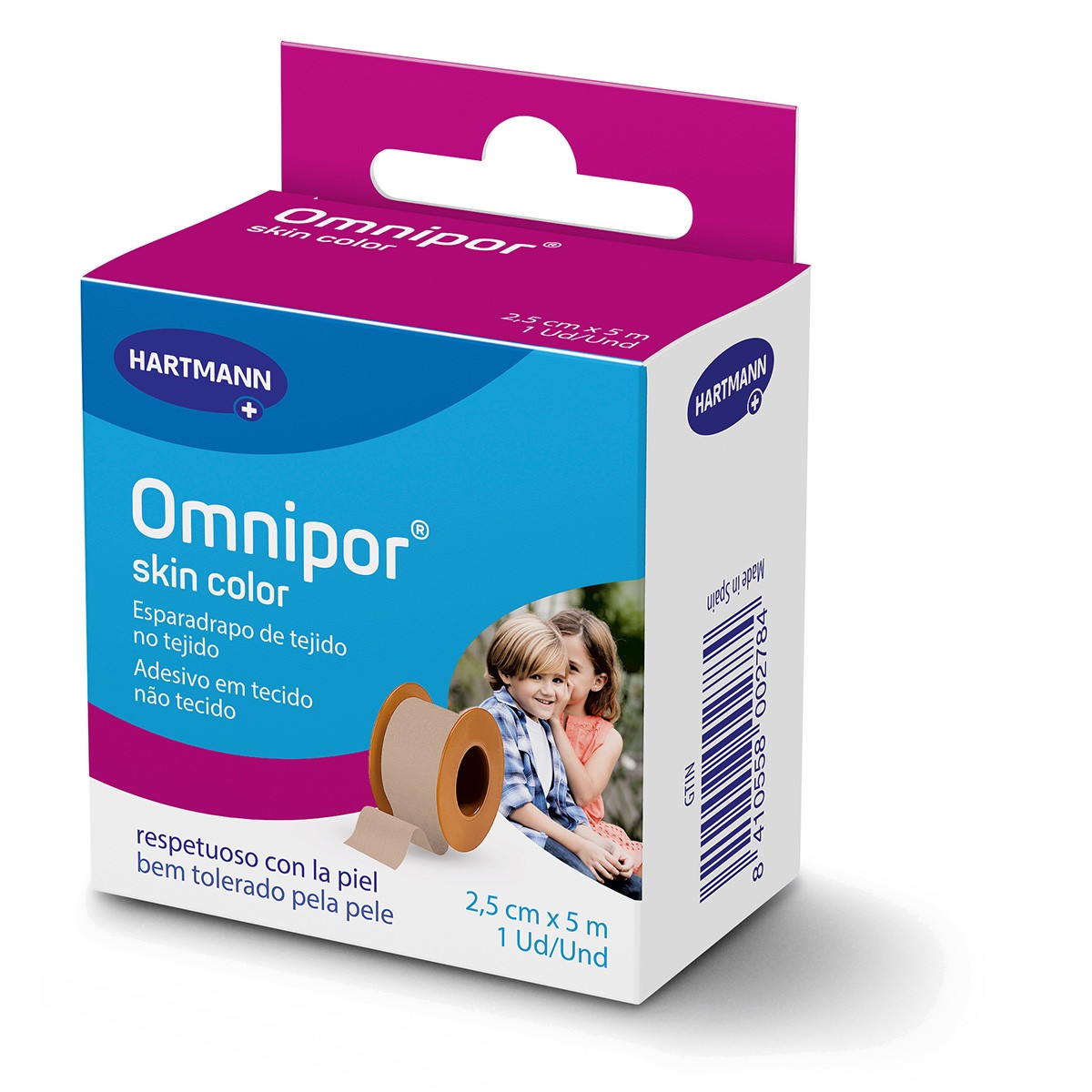 Omnipor esparadrapo skin color 5mx2,5cm