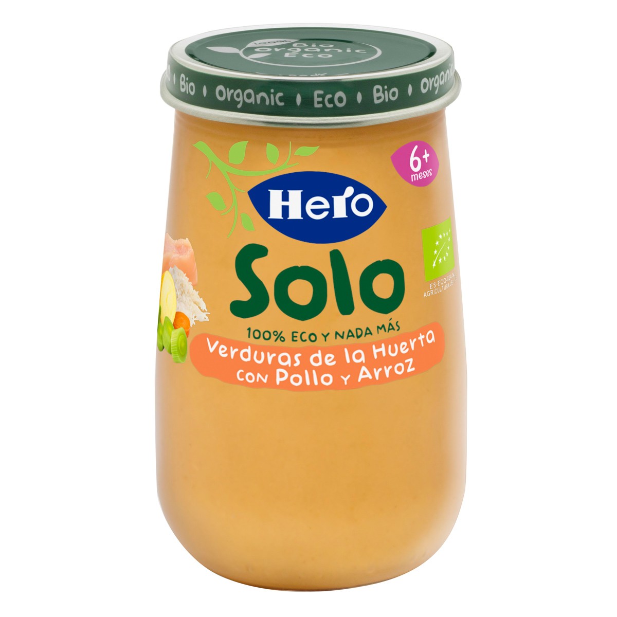 Hero Baby Solo ecológico verdura pollo y arroz 190g