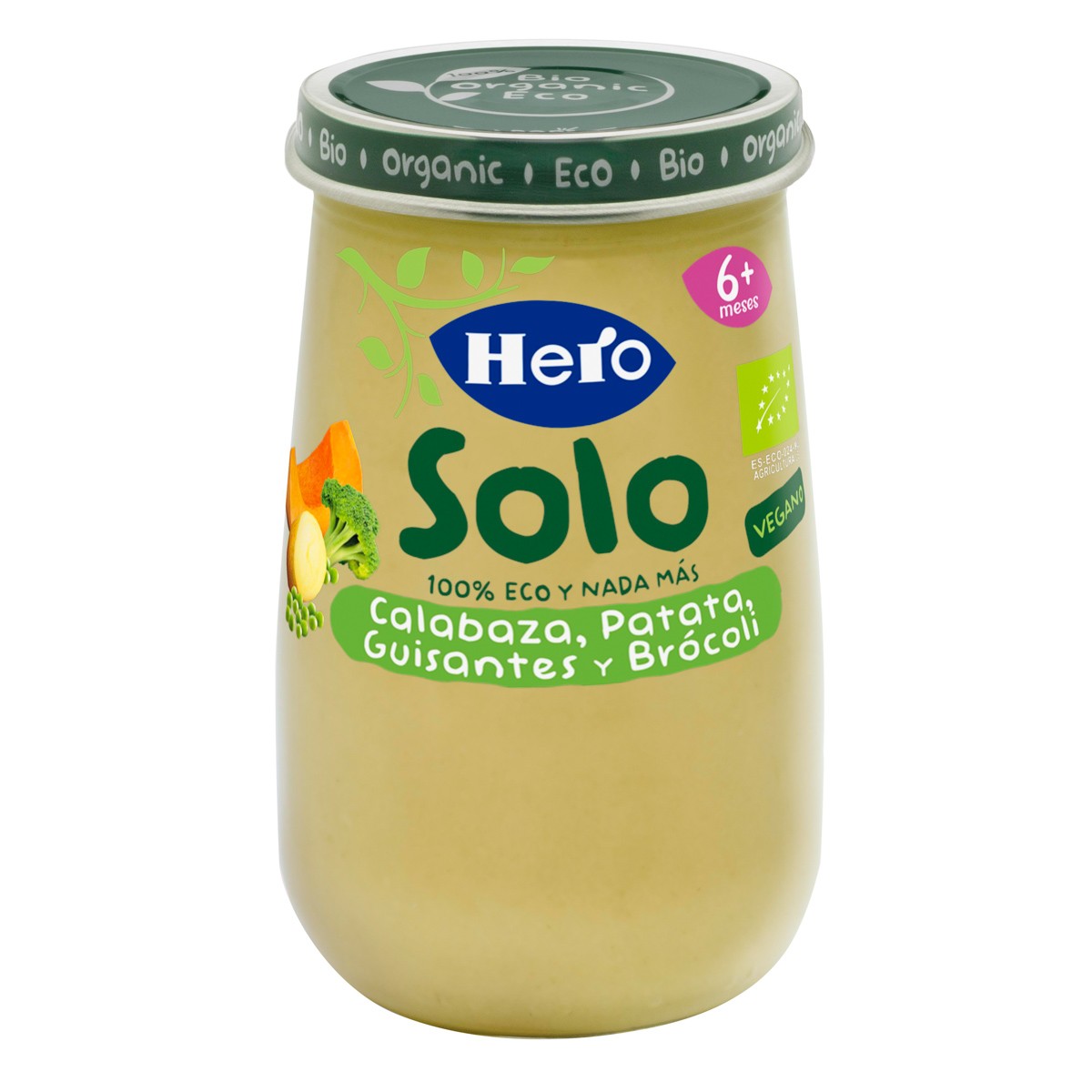 Hero Baby Solo ecológico crema de calabaza y puré de patatas 190g