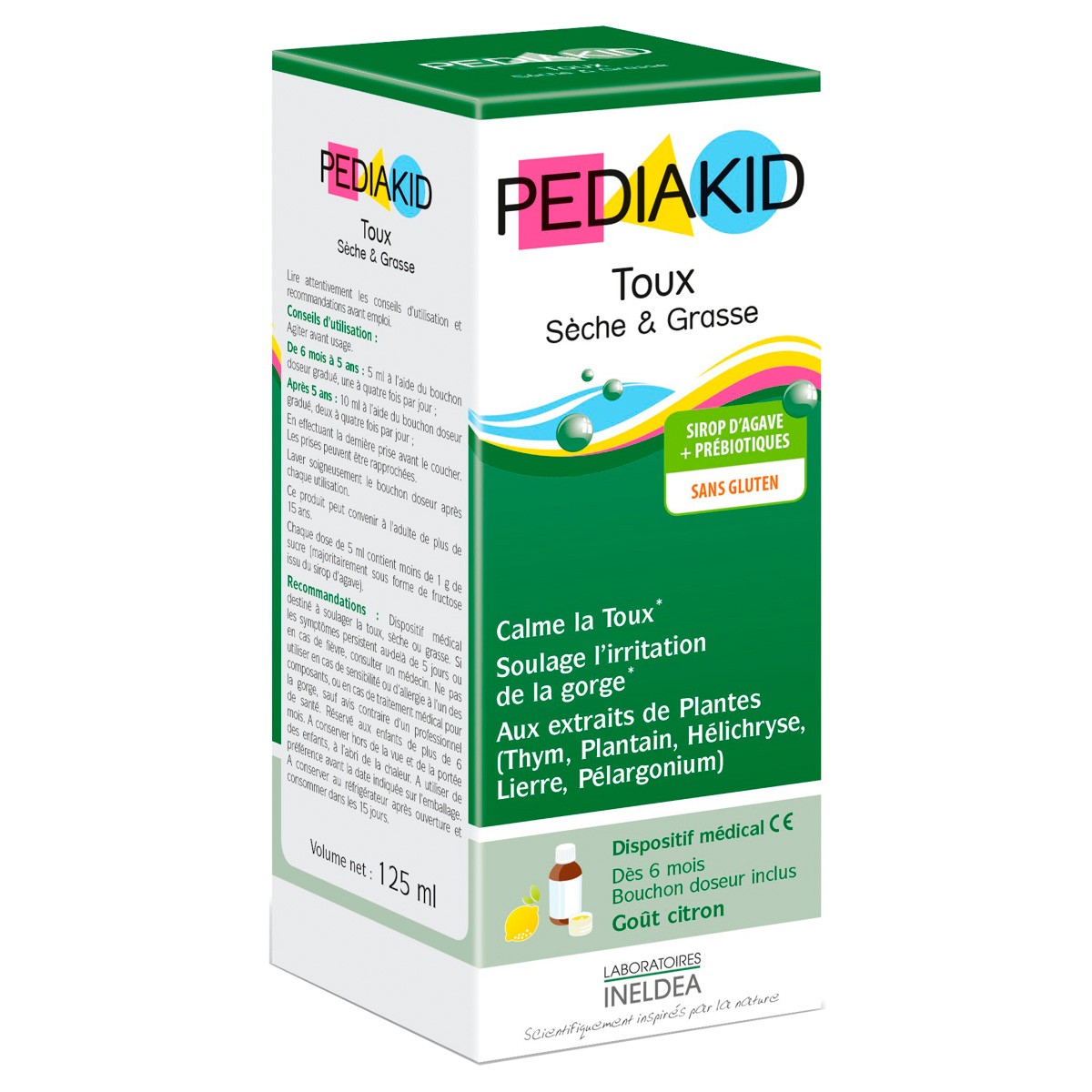 Pediakid jarabe para la tos seca y productiva 125ml