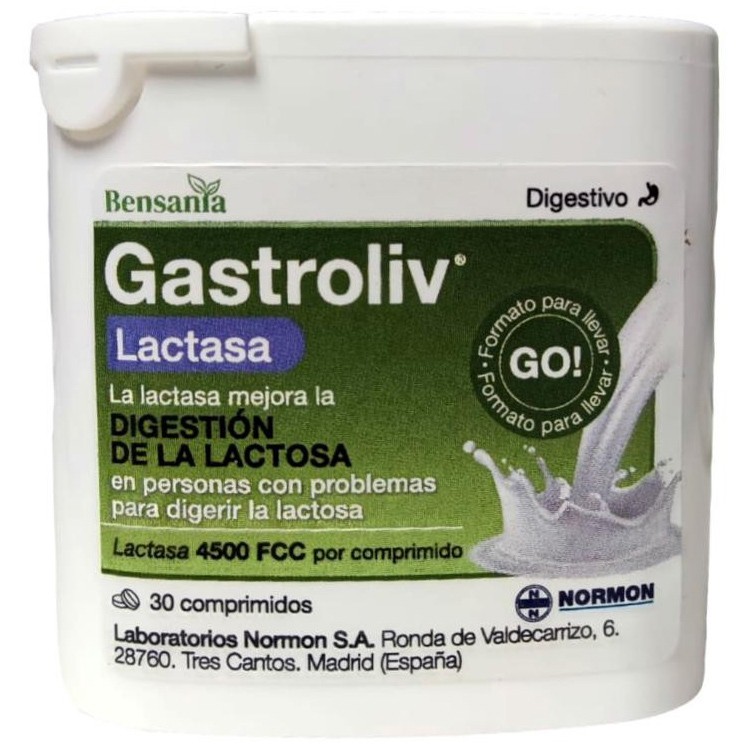 Normon Bensania Gastroliv Lactasa 30 comprimidos