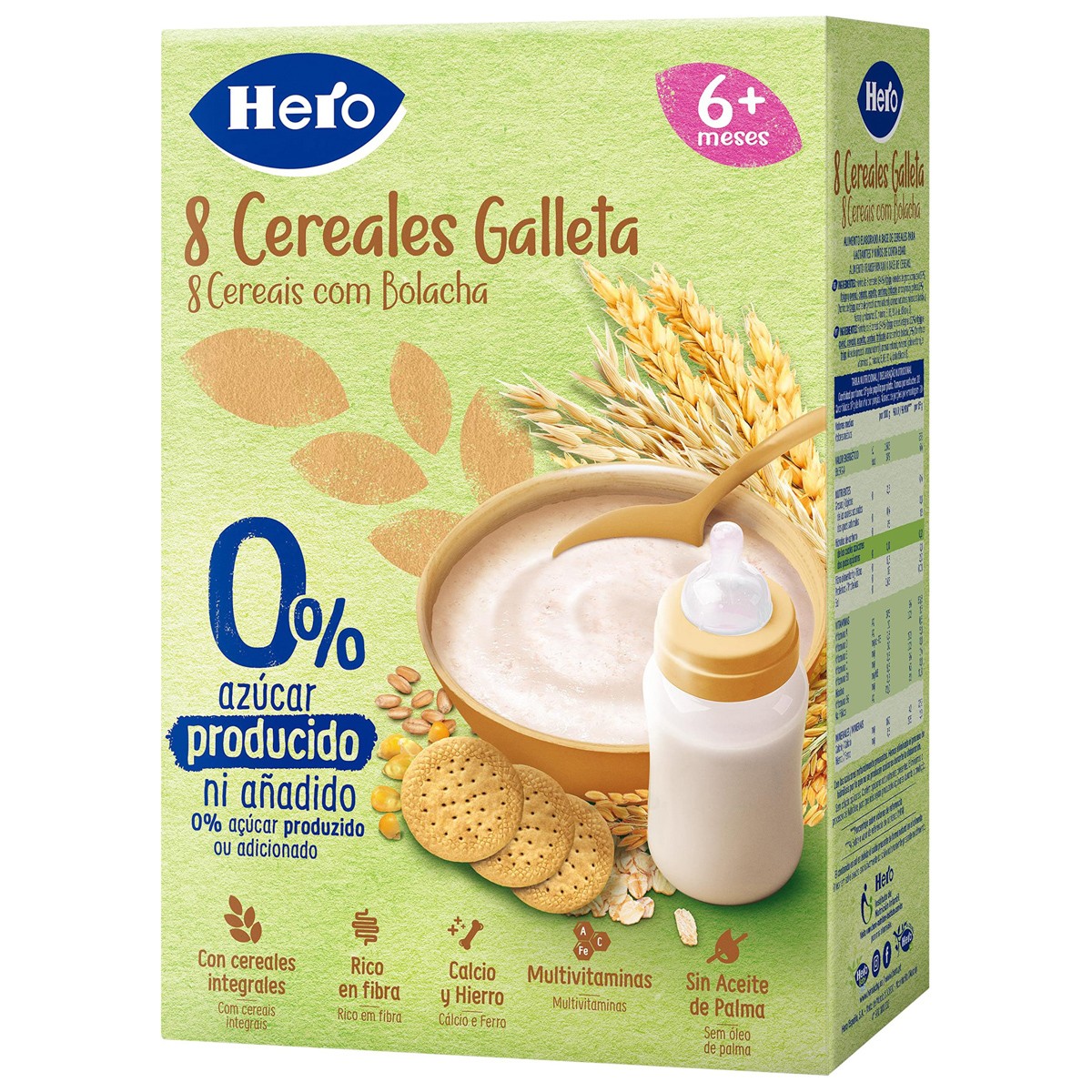 Hero Baby papilla 8 cereales con galleta 340g