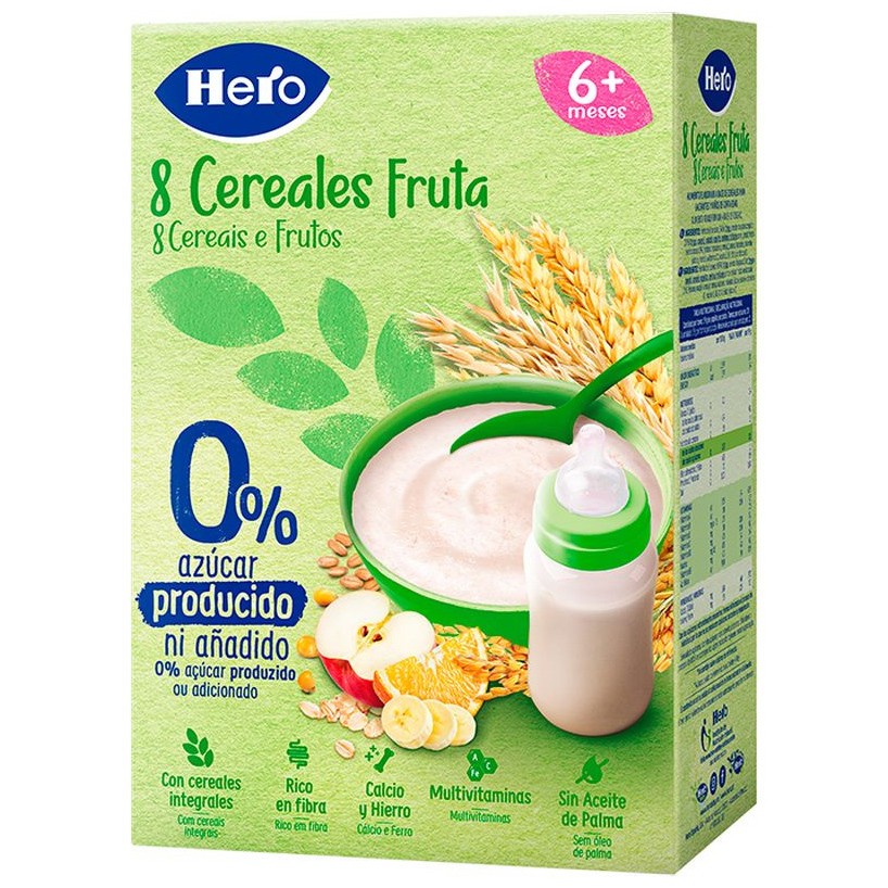 Hero Baby papilla 8 cereales con fruta 340g