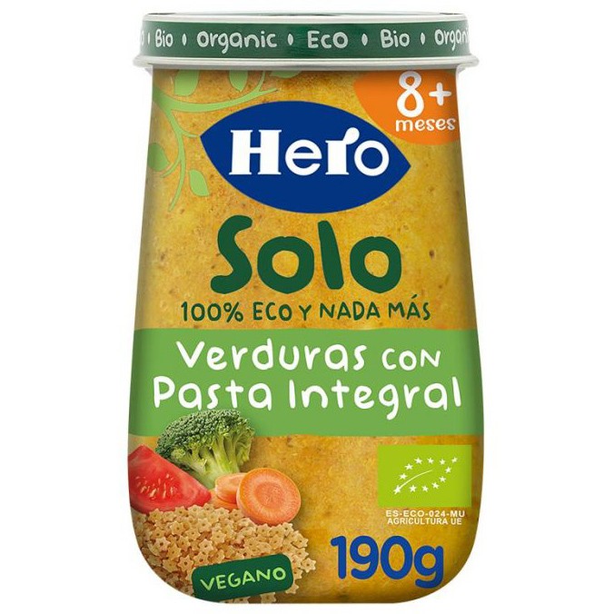 Hero Baby Solo verduras pasta integral 190g