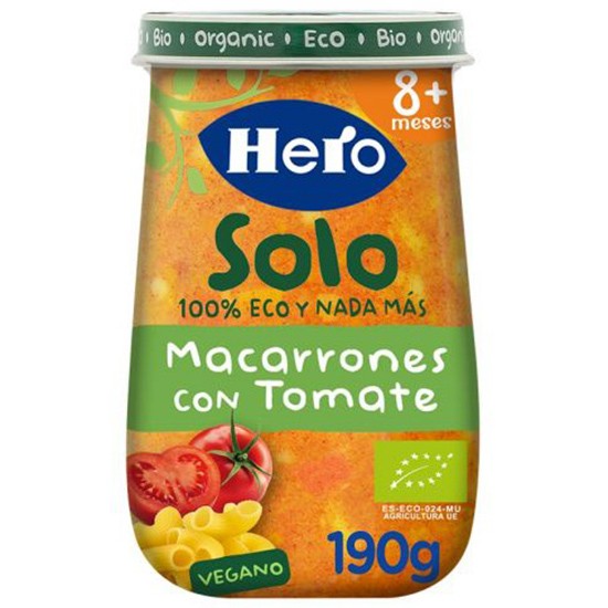 Hero Baby Solo macarrones con tomate 190g